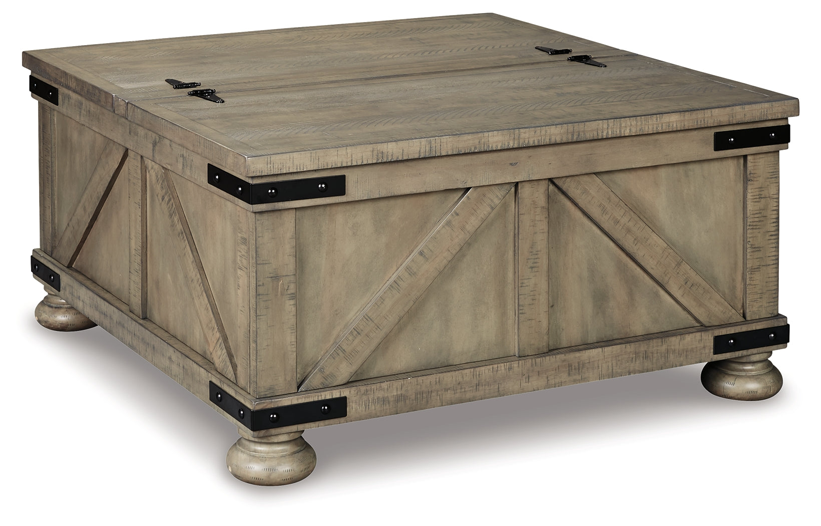 Furniture City Laplace - Ashley Furniture - Aldwin Coffee Table With Storage - Cocktail Table with Storage / Gray - T457-20