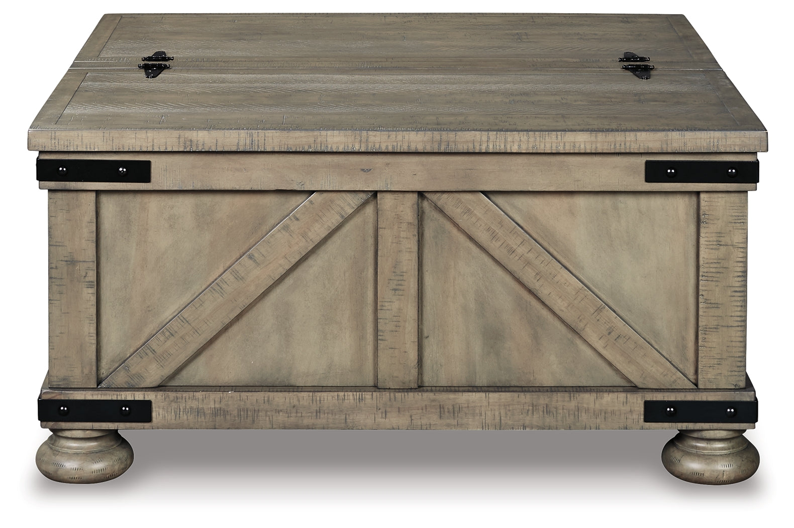 Furniture City Laplace - Ashley Furniture - Aldwin Coffee Table With Storage - Cocktail Table with Storage / Gray - T457-20