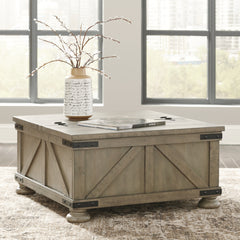 Furniture City Laplace - Ashley Furniture - Aldwin Coffee Table With Storage - Cocktail Table with Storage / Gray - T457-20