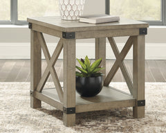 Furniture City Laplace - Ashley Furniture - Aldwin End Table - Rectangular End Table / Gray - T457-3