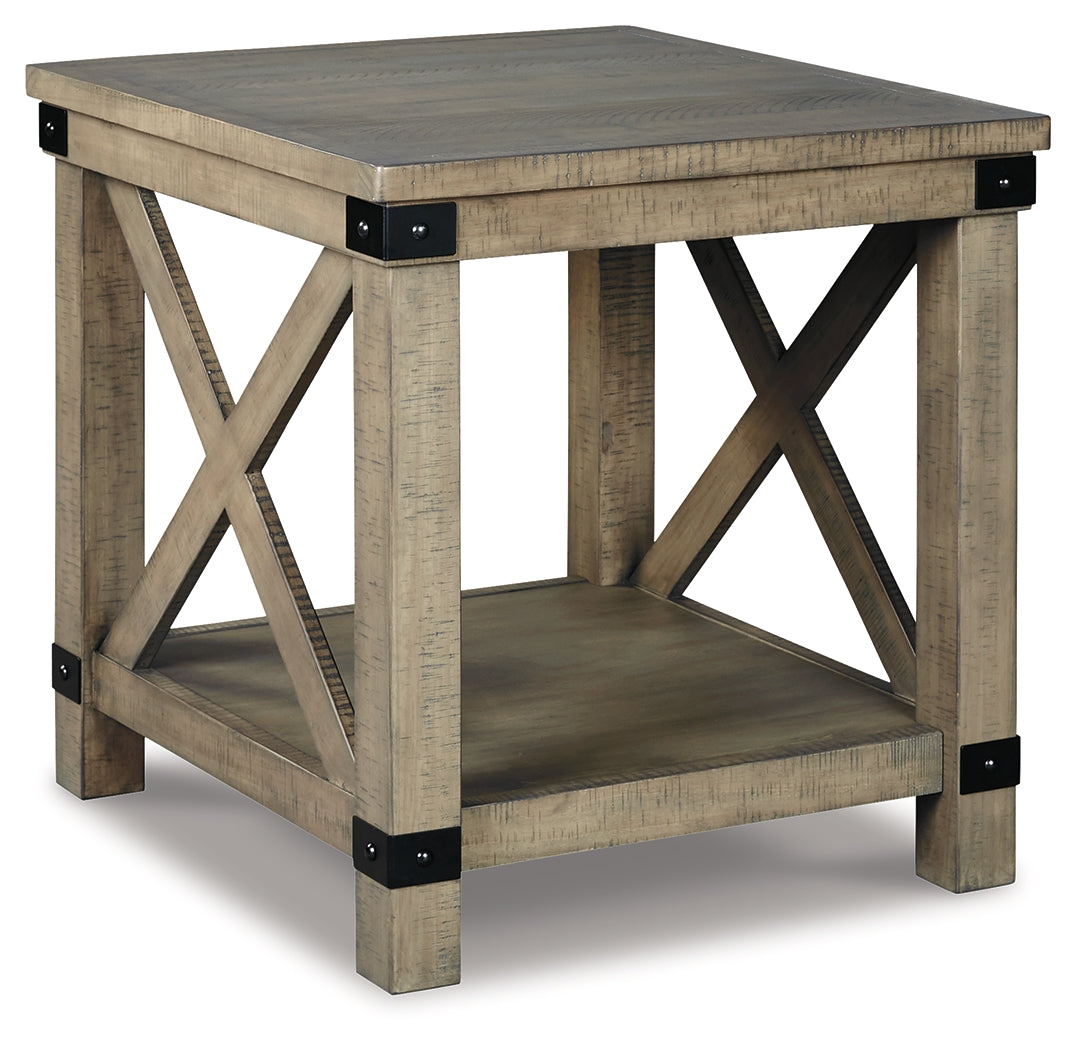 Furniture City Laplace - Ashley Furniture - Aldwin End Table - Rectangular End Table / Gray - T457-3