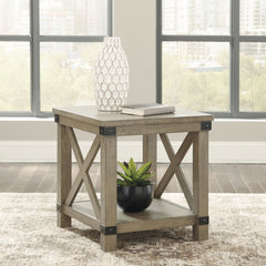 Furniture City Laplace - Ashley Furniture - Aldwin End Table - Rectangular End Table / Gray - T457-3