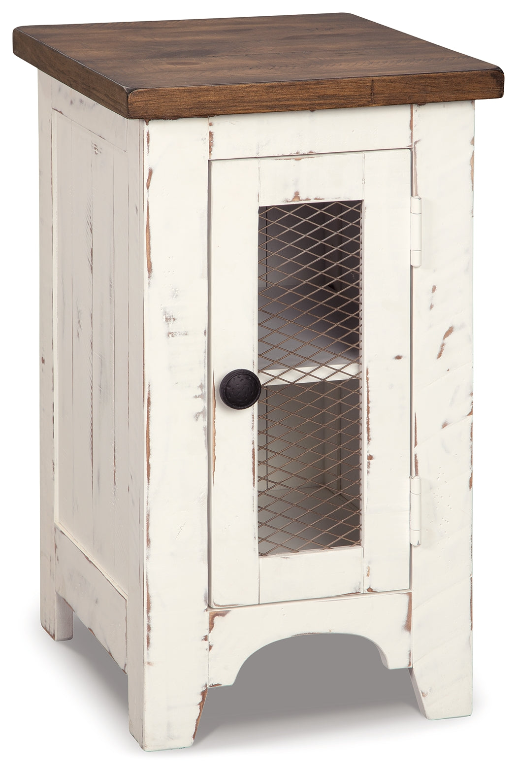 Furniture City Laplace - Ashley Furniture - Wystfield Chairside End Table - Chair Side End Table / White/Brown - T459-7