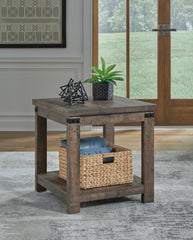 Furniture City Laplace - Ashley Furniture - Hollum End Table - Square End Table / Rustic Brown - T466-2