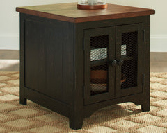 Furniture City Laplace - Ashley Furniture - Valebeck End Table - Rectangular End Table / Black/Brown - T468-3
