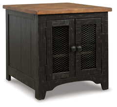 Furniture City Laplace - Ashley Furniture - Valebeck End Table - Rectangular End Table / Black/Brown - T468-3