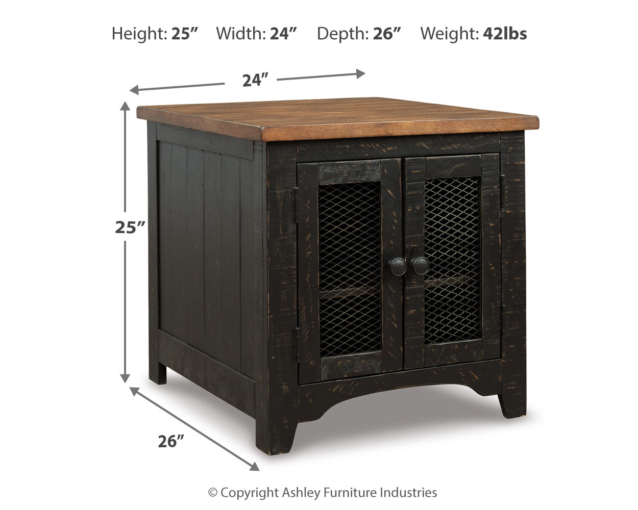 Furniture City Laplace - Ashley Furniture - Valebeck End Table - Rectangular End Table - T468-3