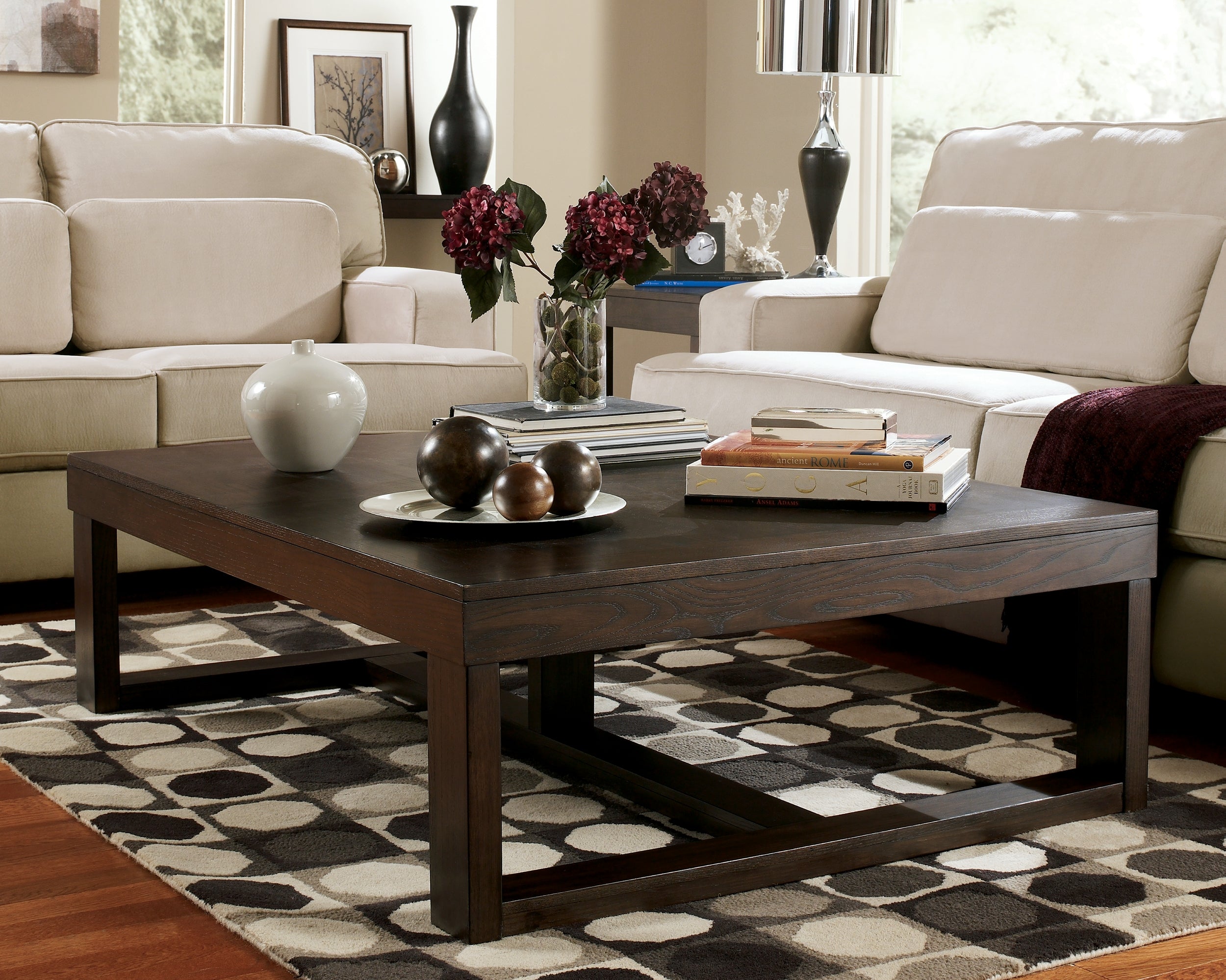 Furniture City Laplace - Ashley Furniture - Watson Coffee Table - Rectangular Cocktail Table / Dark Brown - T481-1