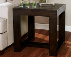 Furniture City Laplace - Ashley Furniture - Watson End Table - Square End Table / Dark Brown - T481-2