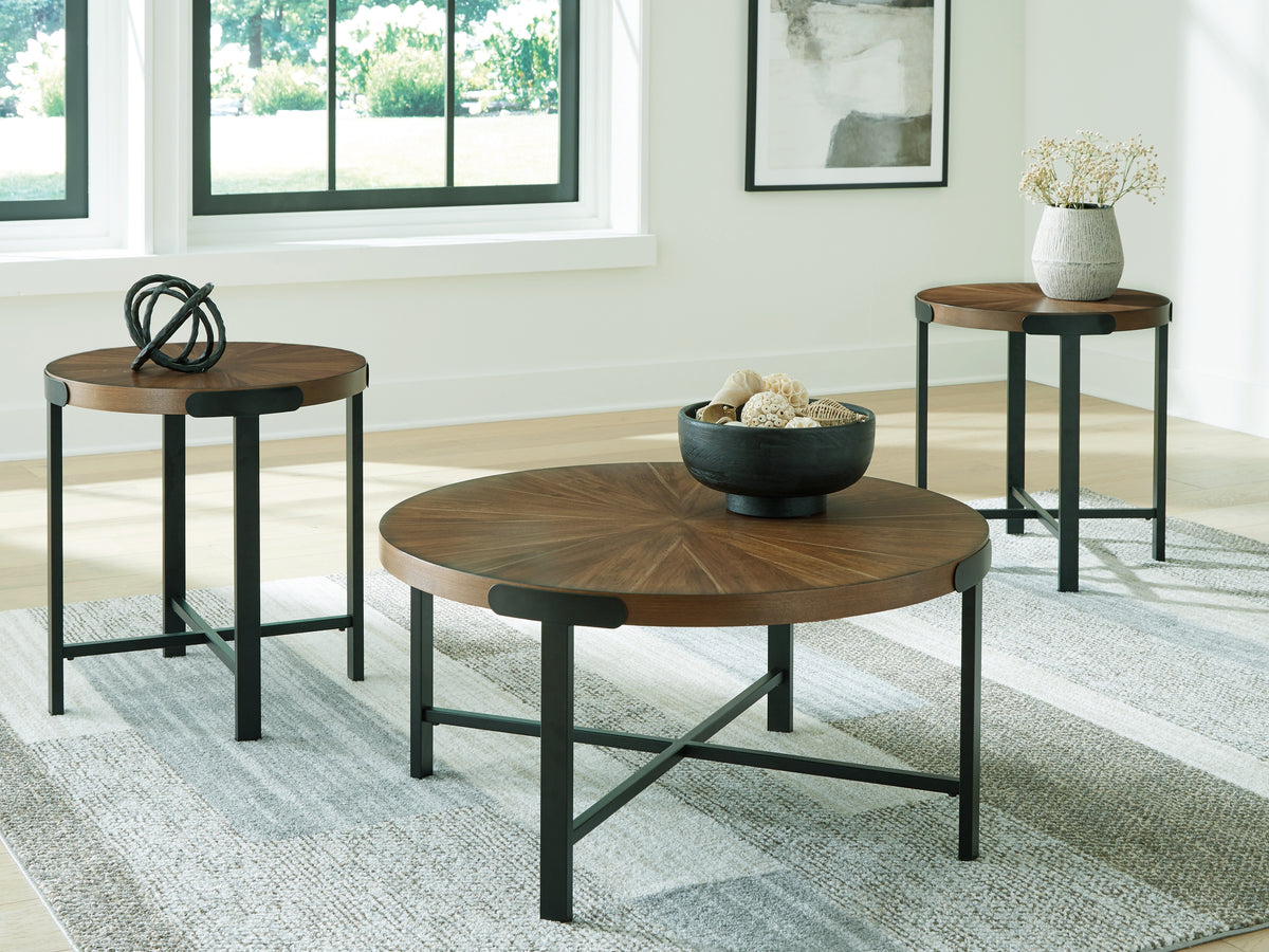 Furniture City Laplace - Ashley Furniture - Crosstrail Table (Set of 3) - Occasional Table Set (3/CN) - T483-13