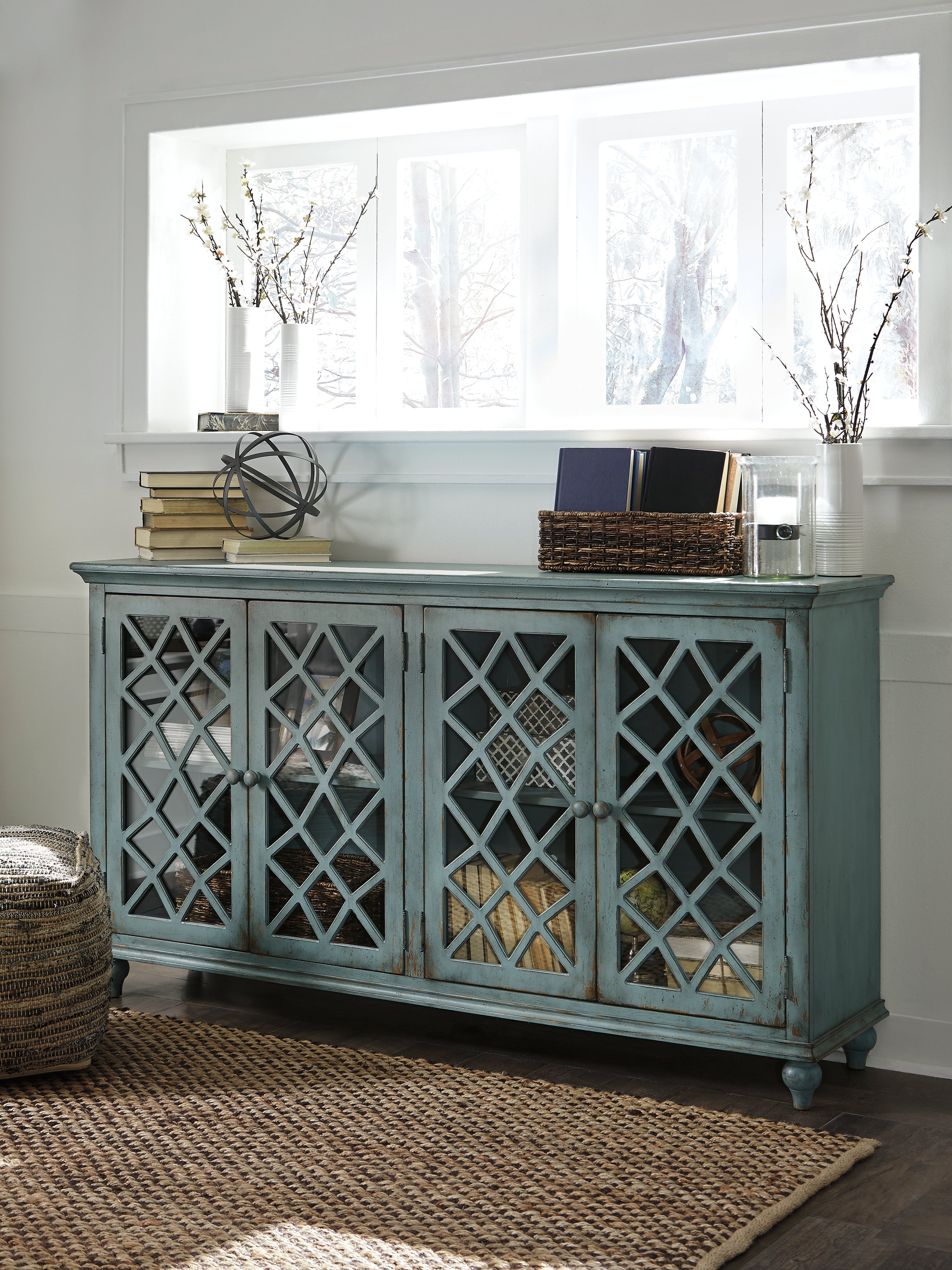 Furniture City Laplace - Ashley Furniture - Mirimyn Accent Cabinet - Accent Cabinet / Antique Teal - T505-762