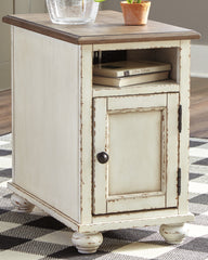 Furniture City Laplace - Ashley Furniture - Realyn Chairside End Table - Chair Side End Table / White/Brown - T523-7