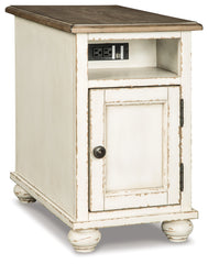 Furniture City Laplace - Ashley Furniture - Realyn Chairside End Table - Chair Side End Table / White/Brown - T523-7