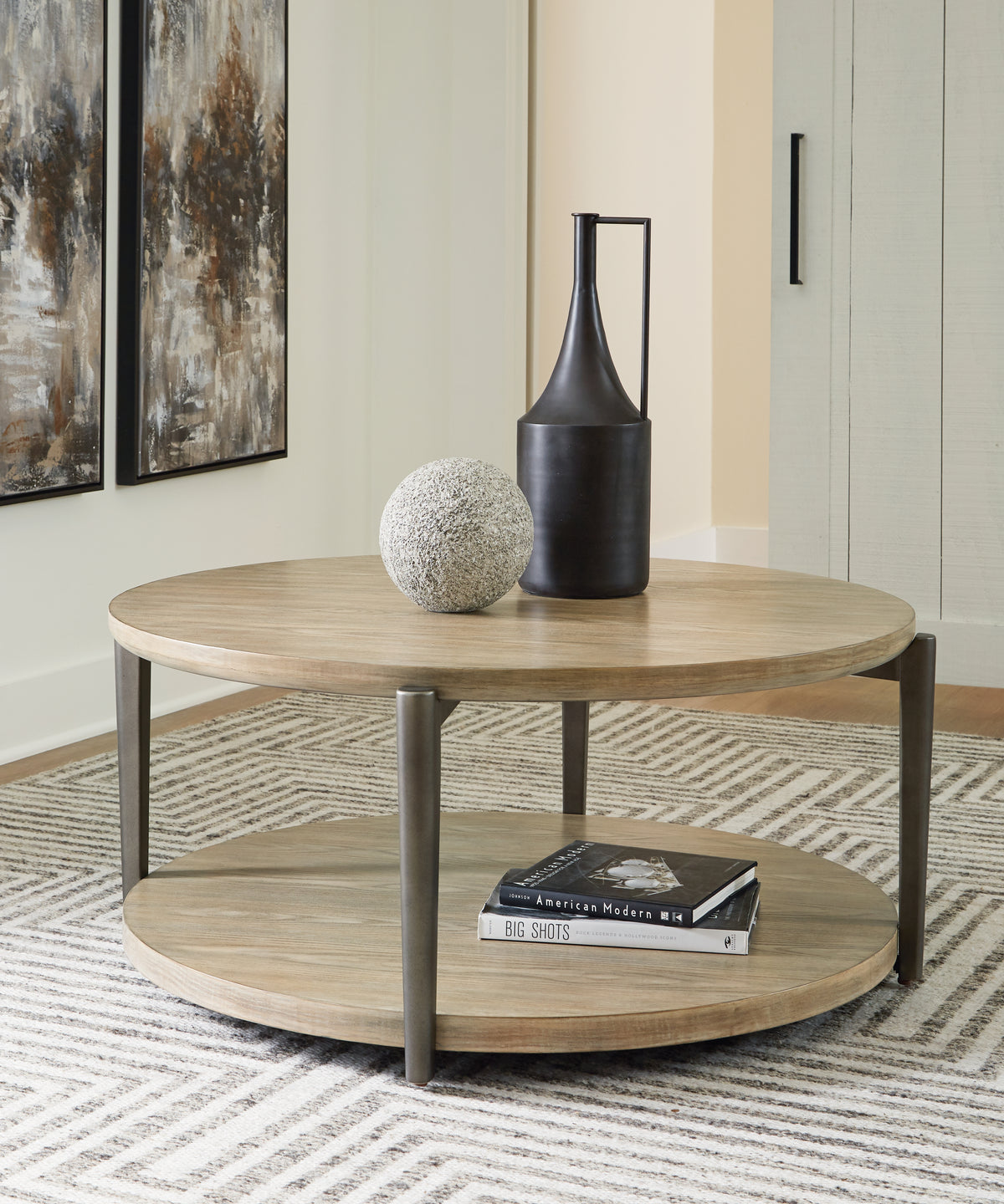 Furniture City Laplace - Ashley Furniture - Dyonton Coffee Table - Round Cocktail Table - T574-8
