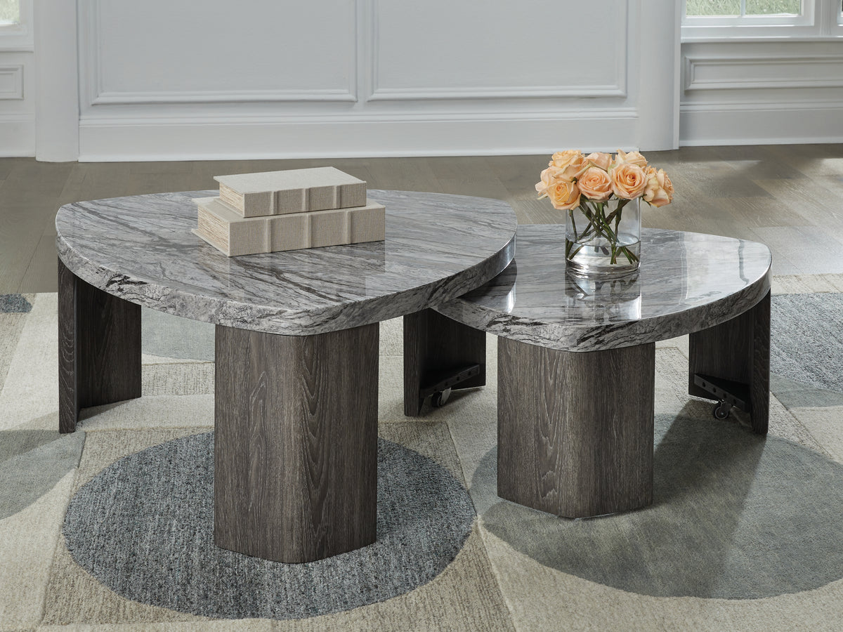 Furniture City Laplace - Ashley Furniture - Surmour Stacked Coffee Table - Stacked Cocktail Table - T600-0