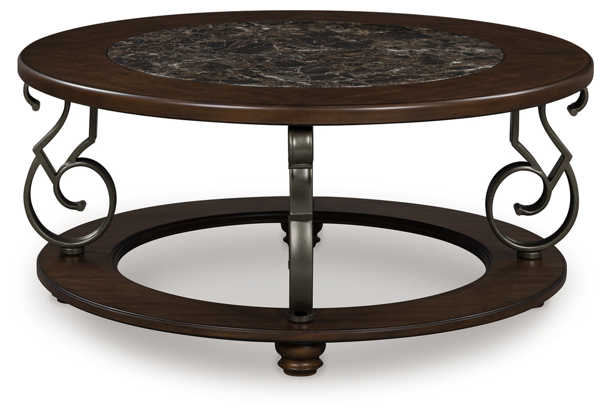 Furniture City Laplace - Ashley Furniture - Frallyn Coffee Table - Round Cocktail Table - T623-8