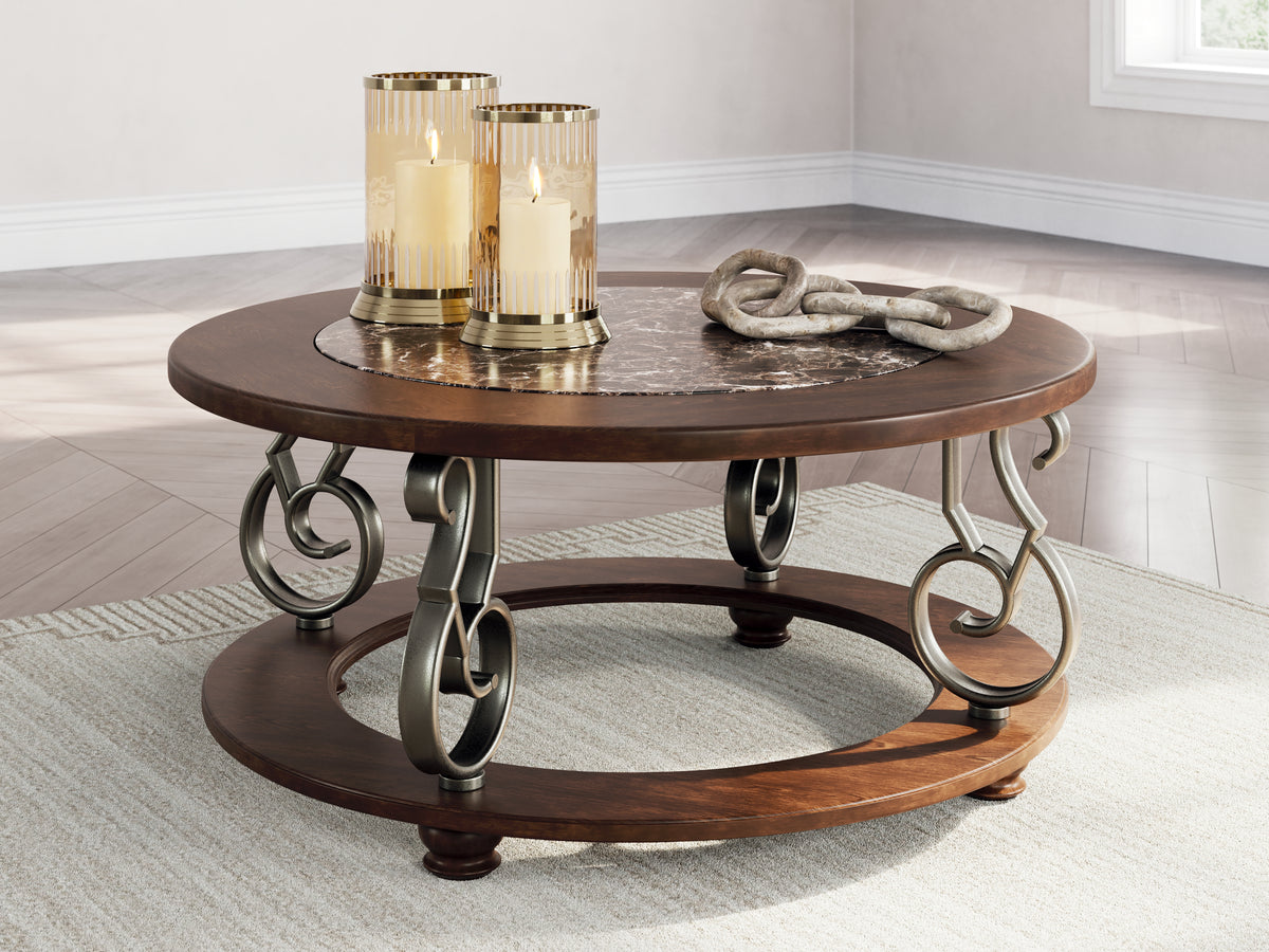 Furniture City Laplace - Ashley Furniture - Frallyn Coffee Table - Round Cocktail Table - T623-8