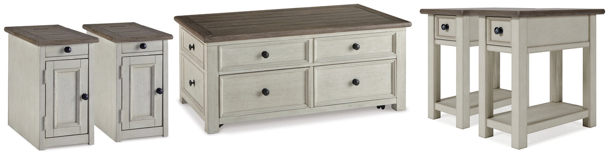 Furniture City Laplace - Ashley Furniture - Bolanburg 5-Piece Occasional Table Set - 5-Piece Occasional Table Set - T637T5