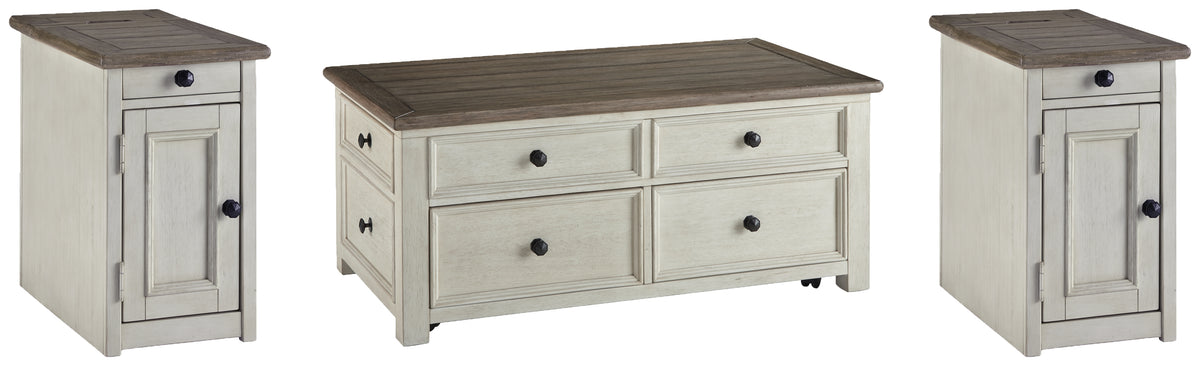 Furniture City Laplace - Ashley Furniture - Bolanburg Coffee Table and 2 Chairside End Tables - Coffee Table and 2 Chairside End Tables - T637T2