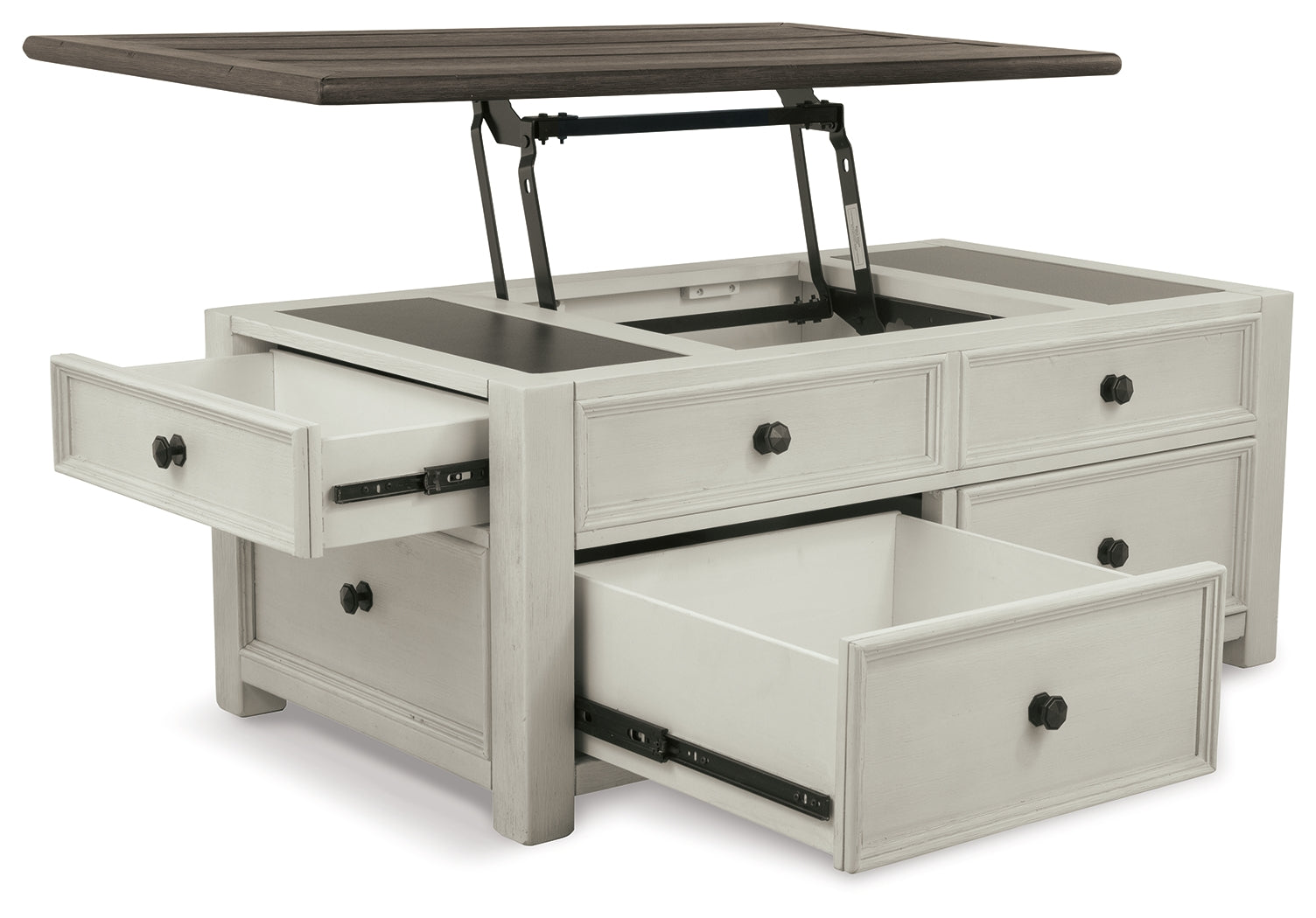 Furniture City Laplace - Ashley Furniture - Bolanburg Coffee Table with Lift Top - Lift Top Cocktail Table / Two-tone - T637-20