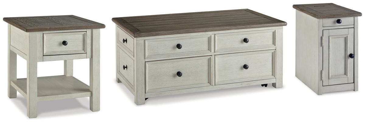 Furniture City Laplace - Ashley Furniture - Bolanburg Coffee Table with End Table and Chairside End Table - Coffee Table with End Table and Chairside End Table - T637T1