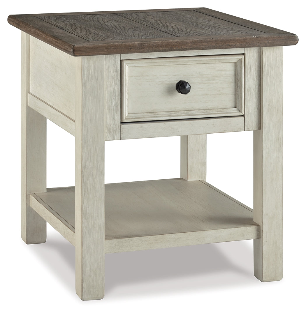 Furniture City Laplace - Ashley Furniture - Bolanburg Sofa/Console Table - Rectangular End Table / Two-tone - T637-3