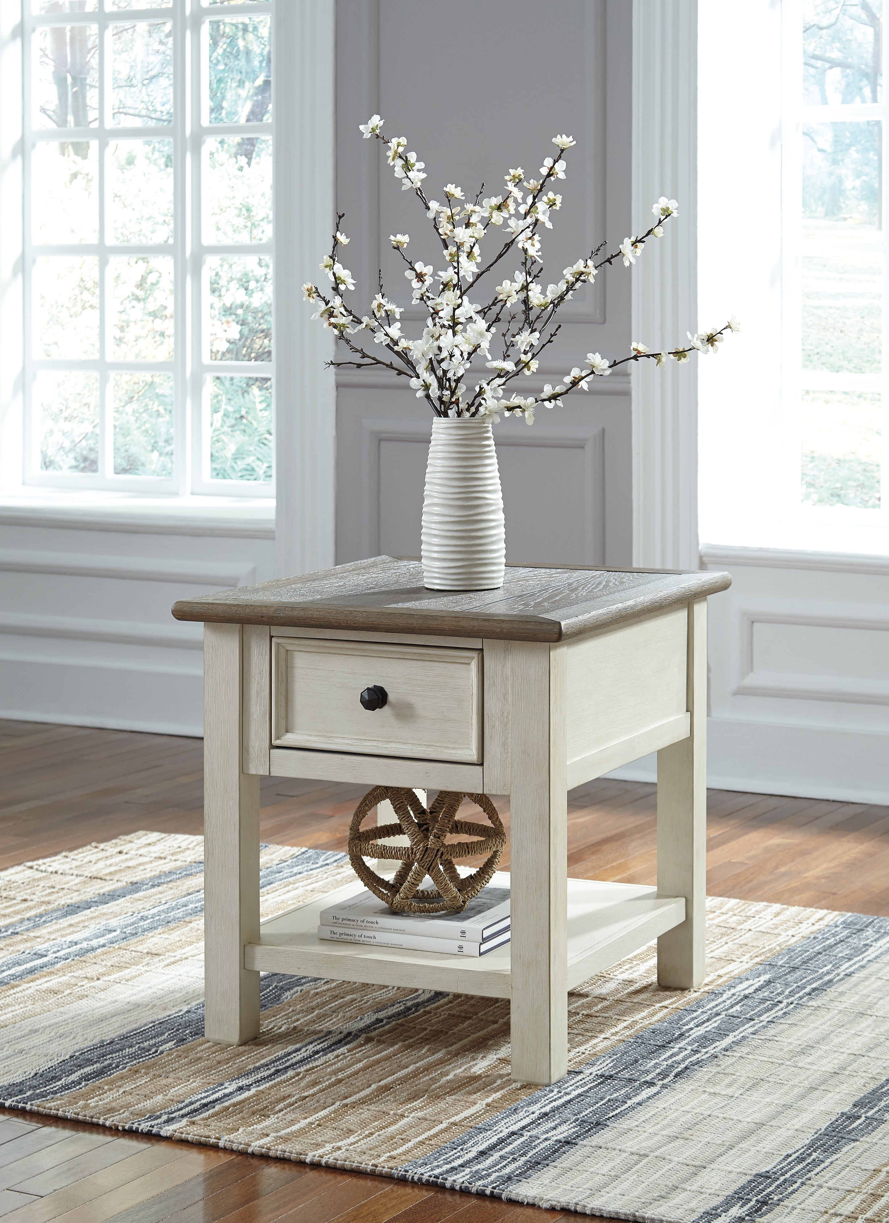 Furniture City Laplace - Ashley Furniture - Bolanburg Sofa/Console Table - Rectangular End Table / Two-tone - T637-3