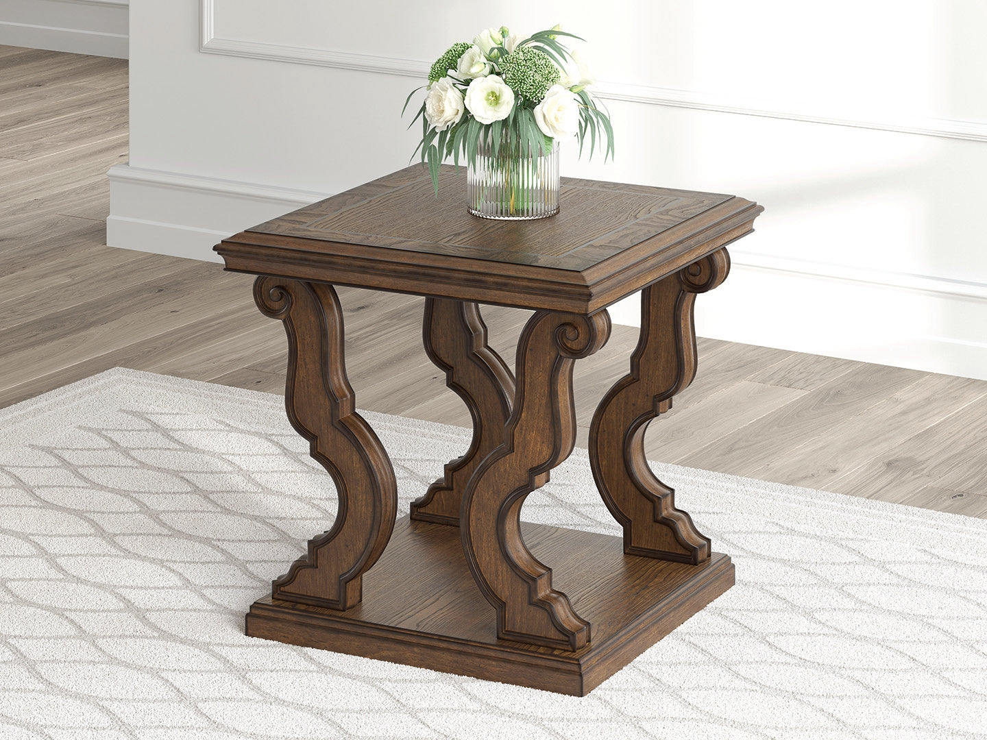 Furniture City Laplace - Ashley Furniture - Maylee End Table - Square End Table / Dark Brown - T647-2