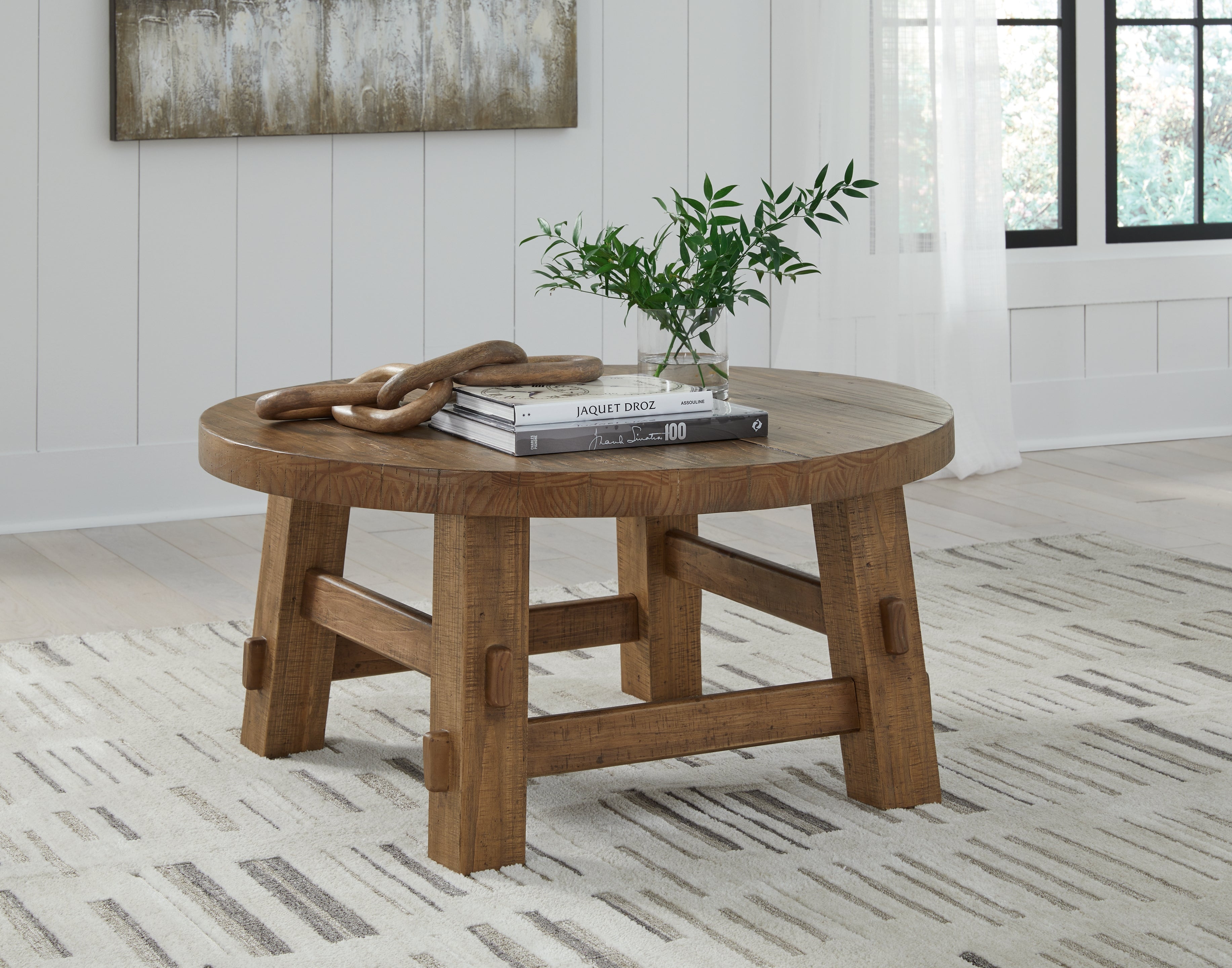 Furniture City Laplace - Ashley Furniture - Mackifeld Coffee Table - Round Cocktail Table - T724-8