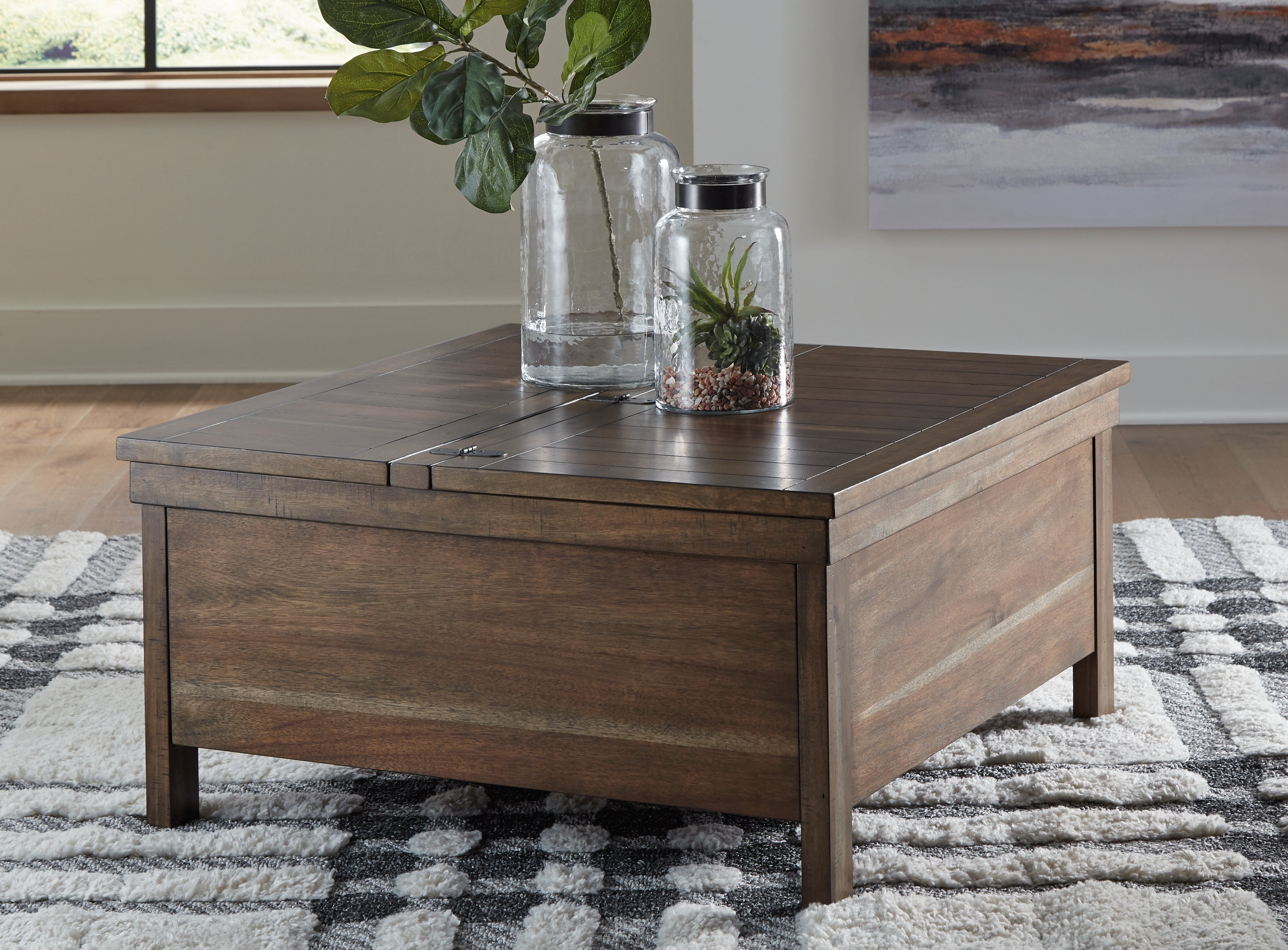 Furniture City Laplace - Ashley Furniture - Moriville Lift-Top Coffee Table - Lift Top Cocktail Table - T731-9