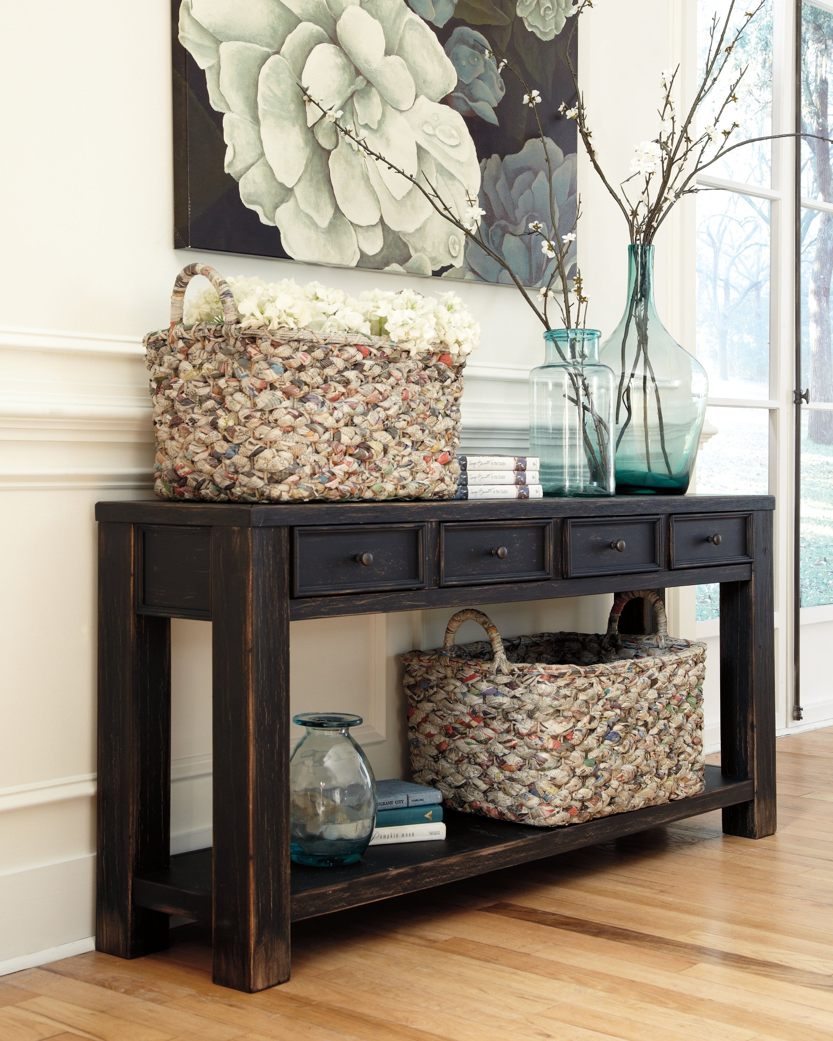 Furniture City Laplace - Ashley Furniture - Gavelston Sofa/Console Table - Sofa Table / Black - T732-4
