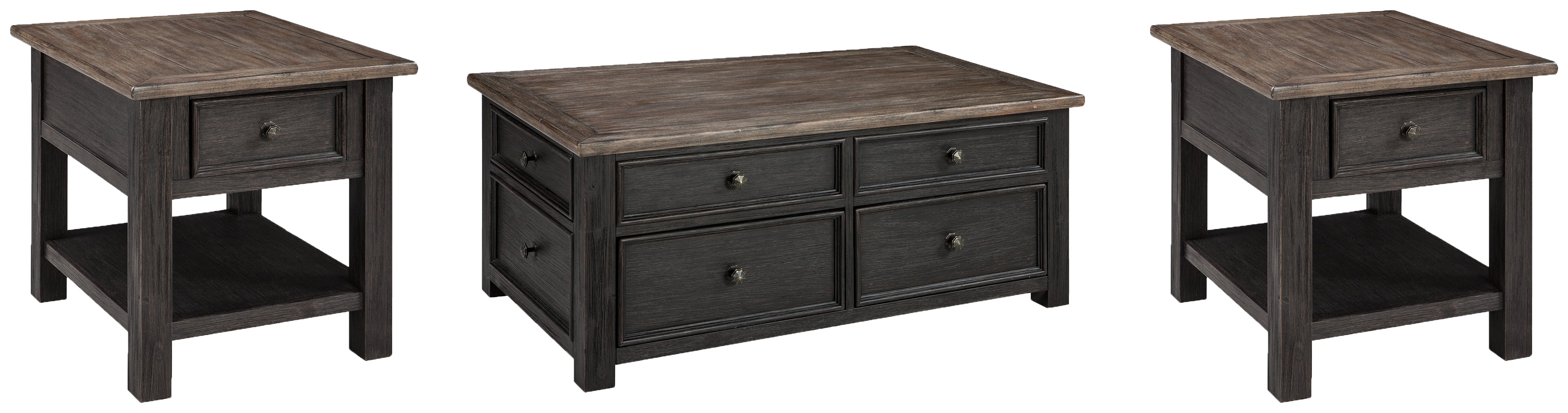 Furniture City Laplace - Ashley Furniture - Tyler Creek Coffee Table and 2 End Tables - Coffee Table and 2 End Tables - T736T2