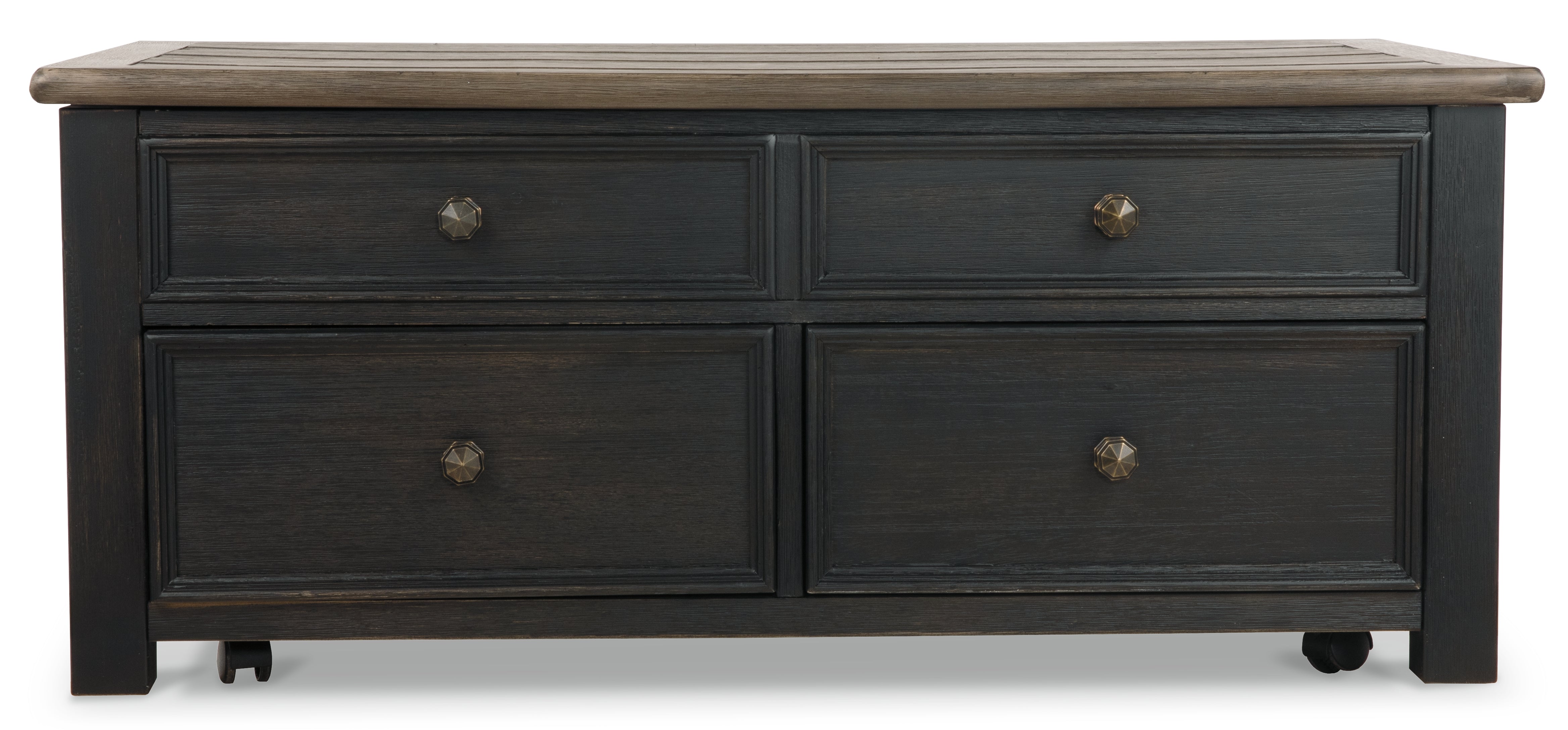 Furniture City Laplace - Ashley Furniture - Tyler Creek Coffee Table with Lift Top - Lift Top Cocktail Table / Grayish Brown/Black - T736-20