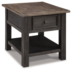 Furniture City Laplace - Ashley Furniture - Tyler Creek End Table - Rectangular End Table / Grayish Brown/Black - T736-3