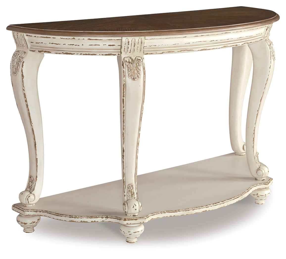 Furniture City Laplace - Ashley Furniture - Realyn Sofa Table - Sofa Table / White/Brown - T743-4