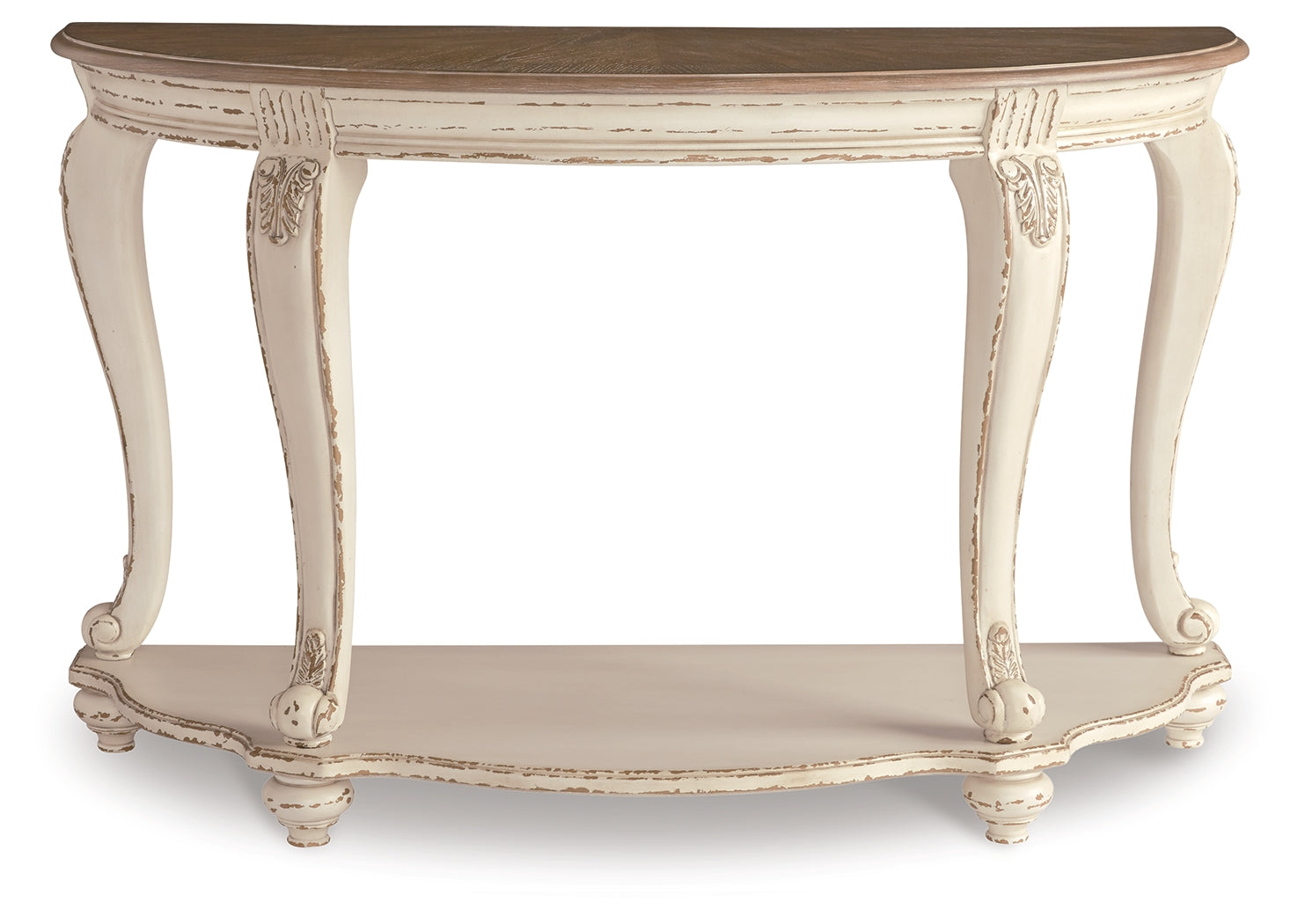 Furniture City Laplace - Ashley Furniture - Realyn Sofa Table - Sofa Table / White/Brown - T743-4