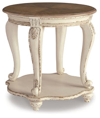 Furniture City Laplace - Ashley Furniture - Realyn End Table - Round End Table / White/Brown - T743-6