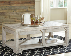 Furniture City Laplace - Ashley Furniture - Fregine Coffee Table with Lift Top - Lift Top Cocktail Table / Whitewash - T755-9