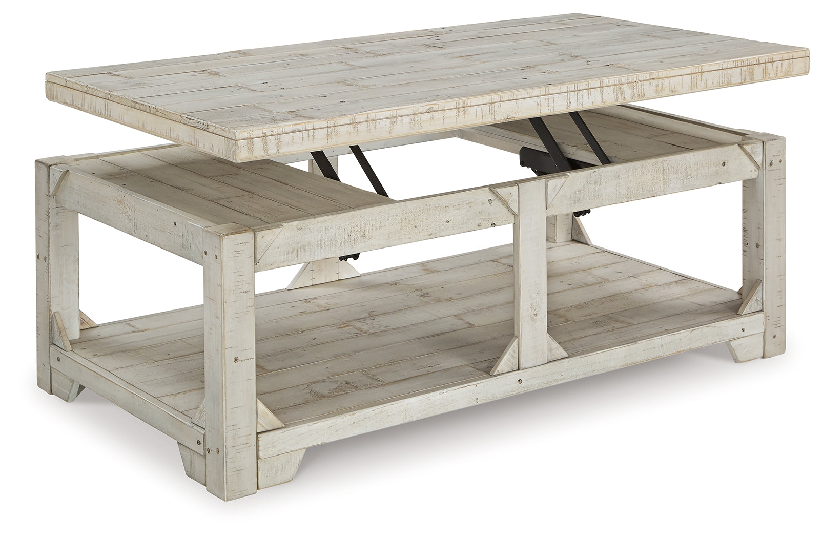 Furniture City Laplace - Ashley Furniture - Fregine Coffee Table with Lift Top - Lift Top Cocktail Table / Whitewash - T755-9