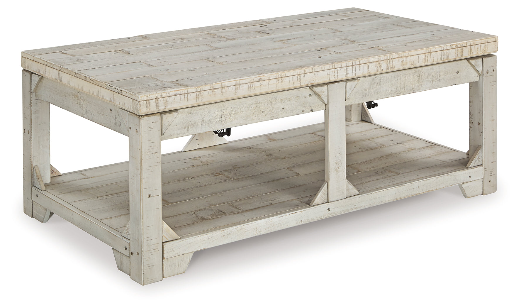 Furniture City Laplace - Ashley Furniture - Fregine Coffee Table with Lift Top - Lift Top Cocktail Table / Whitewash - T755-9