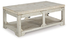 Furniture City Laplace - Ashley Furniture - Fregine Coffee Table with Lift Top - Lift Top Cocktail Table / Whitewash - T755-9