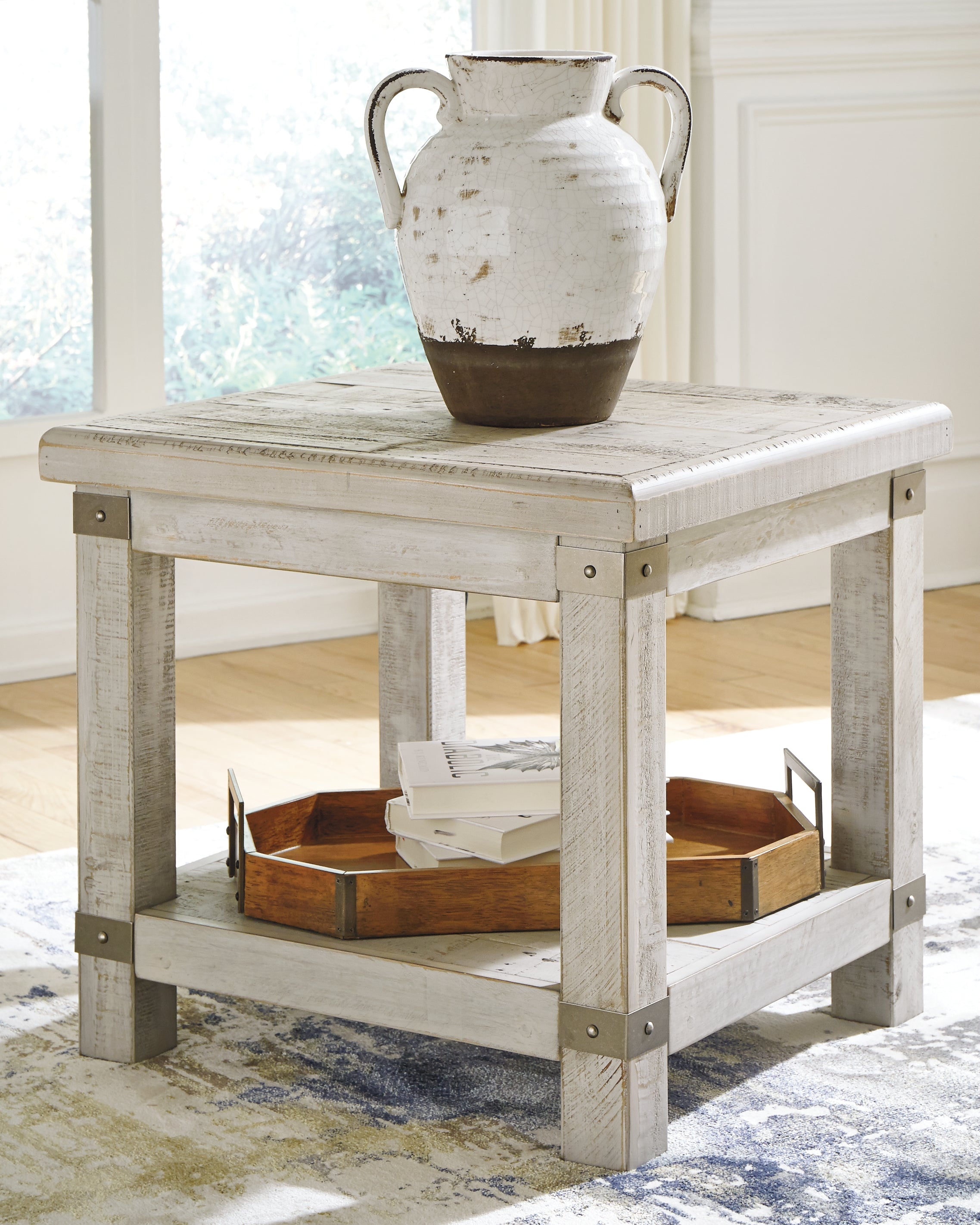 Furniture City Laplace - Ashley Furniture - Carynhurst End Table - Rectangular End Table / Whitewash - T929-3