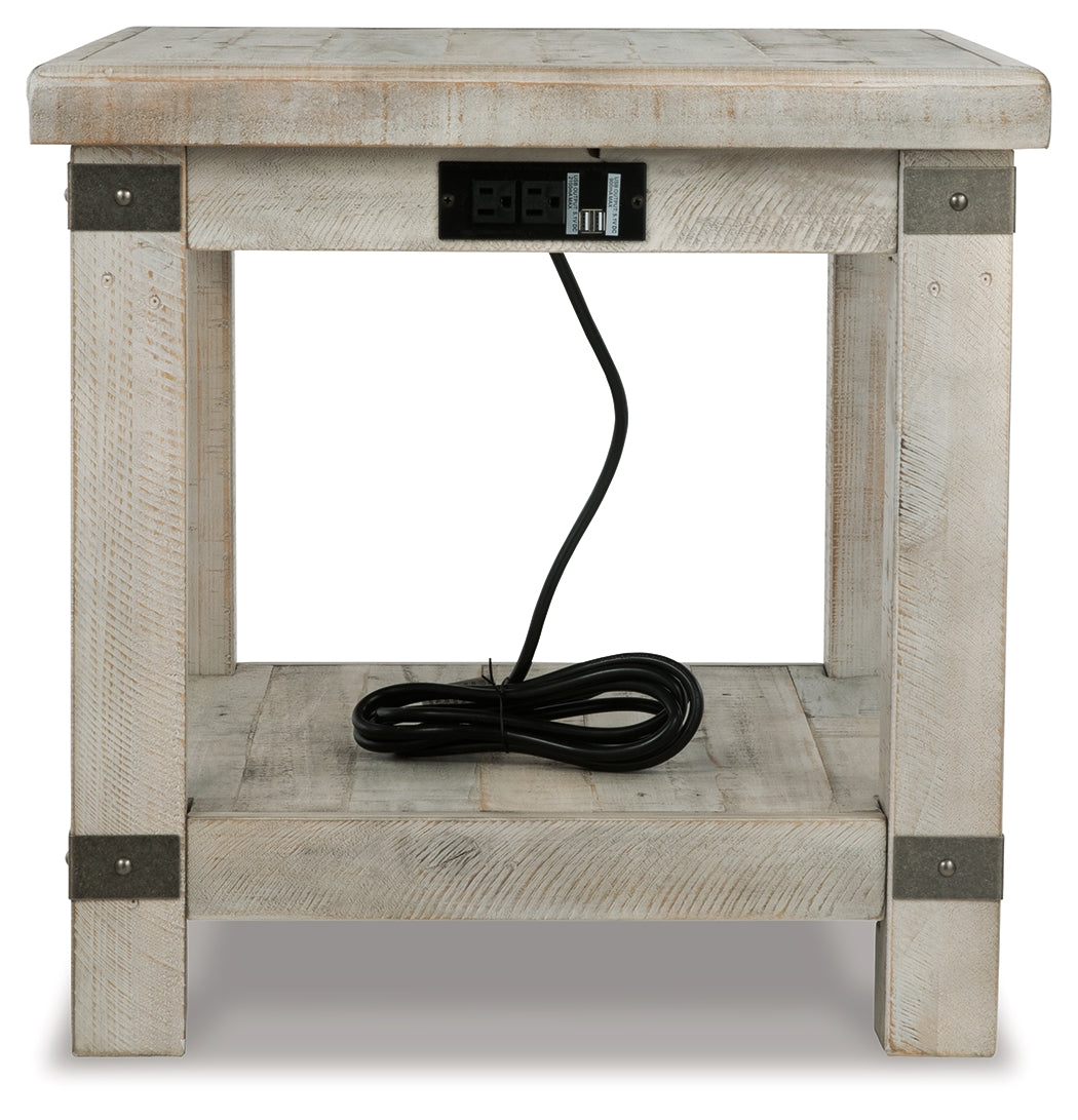 Furniture City Laplace - Ashley Furniture - Carynhurst End Table - Rectangular End Table / Whitewash - T929-3
