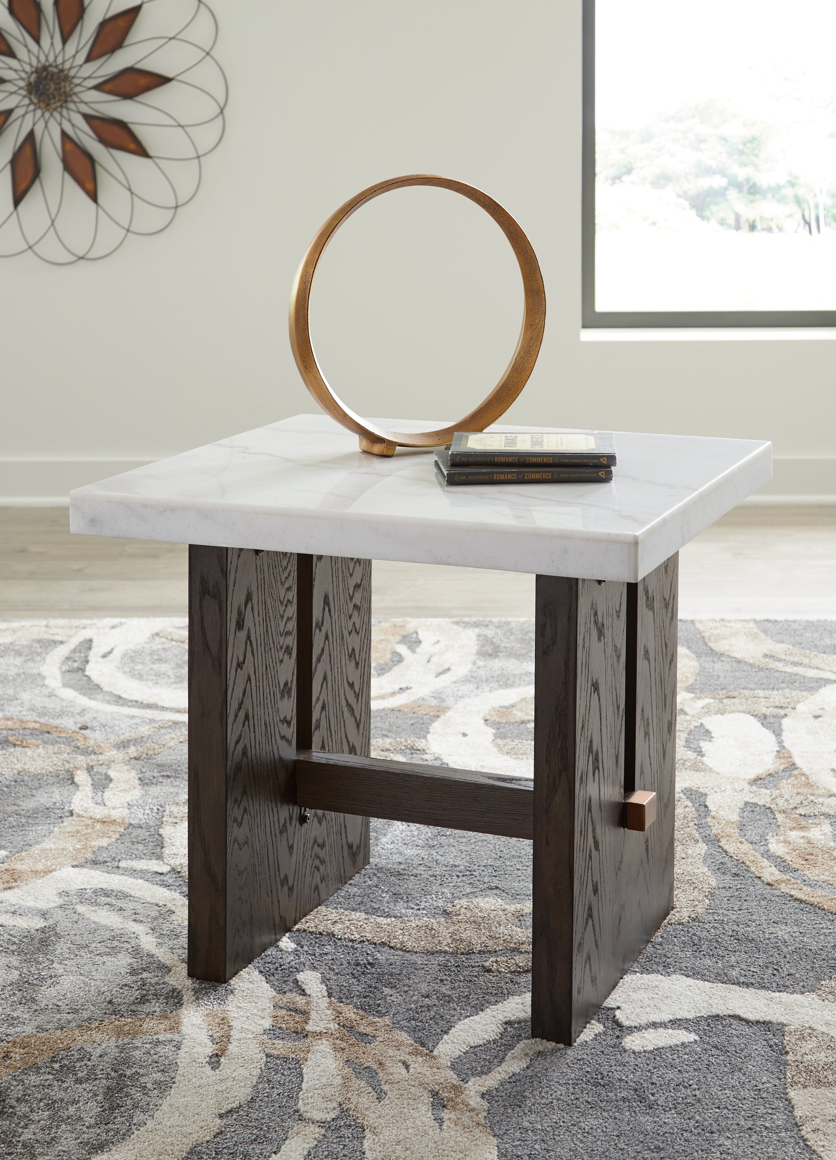 Furniture City Laplace - Ashley Furniture - Burkhaus End Table - Rectangular End Table / White/Dark Brown - T779-3