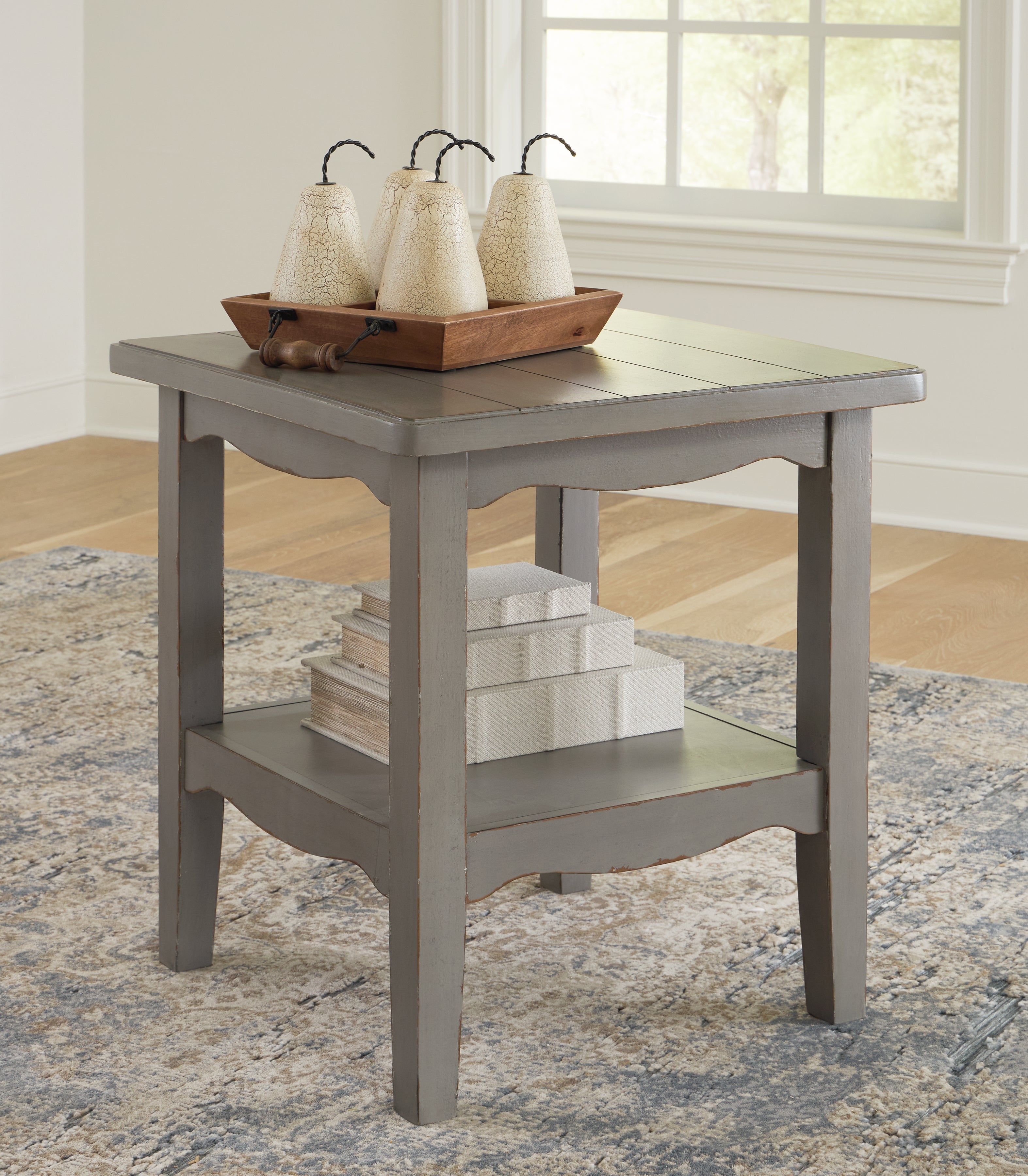 Furniture City Laplace - Ashley Furniture - Charina End Table - Square End Table / Antique Gray - T784-2