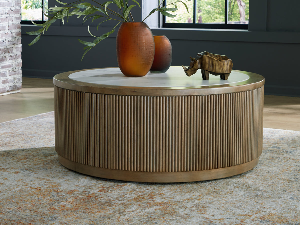 Furniture City Laplace - Ashley Furniture - Camdill Coffee Table - Round Cocktail Table - T808-8