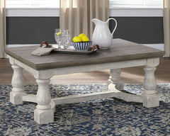 Furniture City Laplace - Ashley Furniture - Havalance Coffee Table - Rectangular Cocktail Table / Gray/White - T814-1