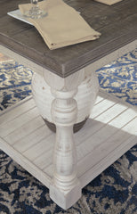 Furniture City Laplace - Ashley Furniture - Havalance End Table - Square End Table / White/Gray - T994-2