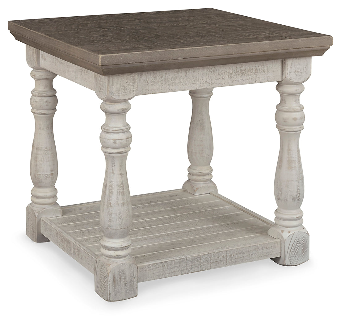 Furniture City Laplace - Ashley Furniture - Havalance End Table - Square End Table / White/Gray - T994-2