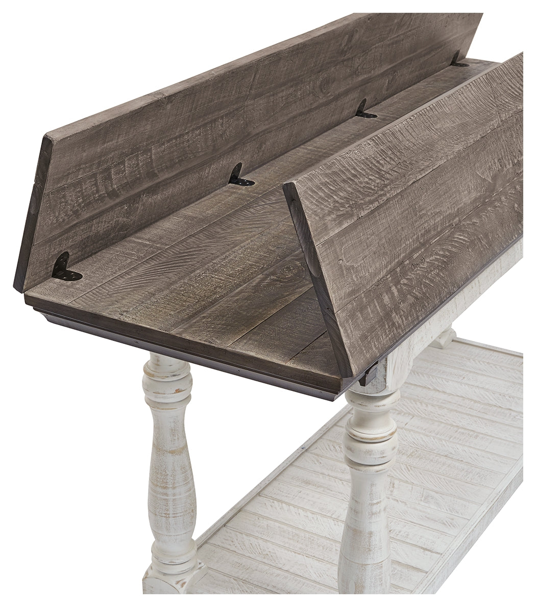 Furniture City Laplace - Ashley Furniture - Havalance Sofa/Console Table - Flip Top Sofa Table / Gray/White - T814-4